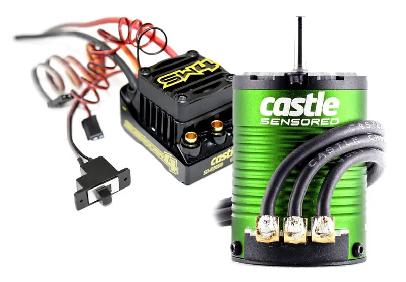 Castle Creations - Sidewinder 4 Waterproof Sensorless Esc, W/ 1410-3800Kv 5Mm Sensored Motor 1