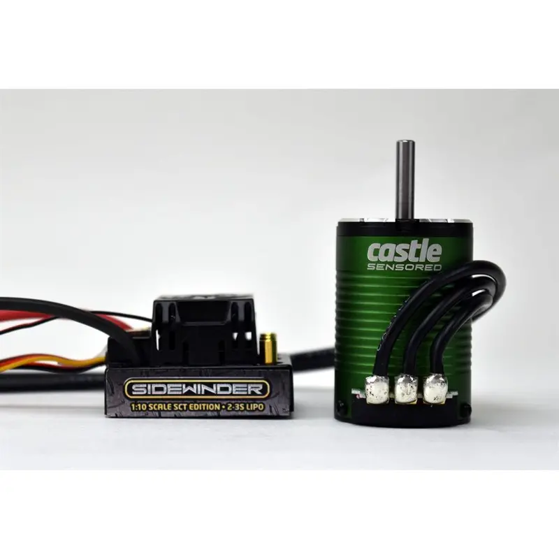 Castle Creations - Sidewinder Sct Waterproof Combo W/1410-3800Kv 3.2Mm Shaft Sensored Motor *Replaces Cse010-0123-00* 1