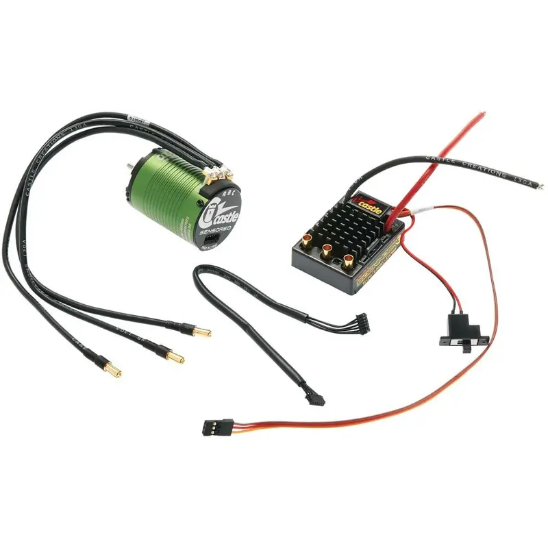 Castle Creations - Sv3 Sidewinder Waterproof 1:10 12V Esc & 1406-6900Kv Sensored Motor Combo 1