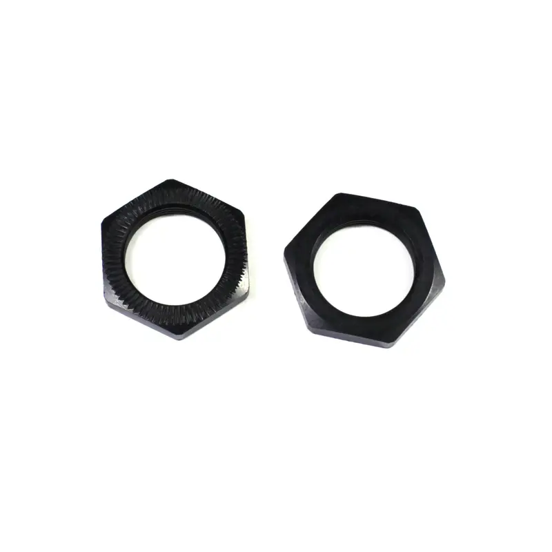 Cen Racing - 23Mm Wheel Hex Nuts (2Pcs) Ribbed, Matte Black 1