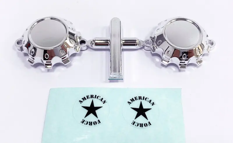 Cen Racing - American Force H01 Contra Wheel Cap, Chrome, With Decal 1