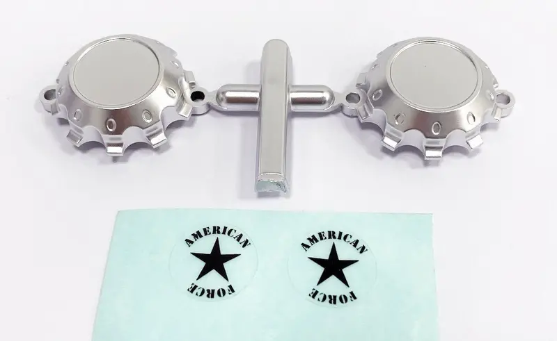 Cen Racing - American Force H01 Contra Wheel Cap, Silver, With Decal 1