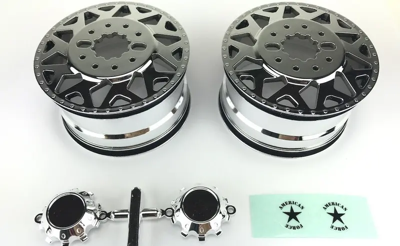 Cen Racing - F450 Sd American Force H01 Contra Wheel (Chrome, W/Cap) Dl-Series, 2Pcs 1