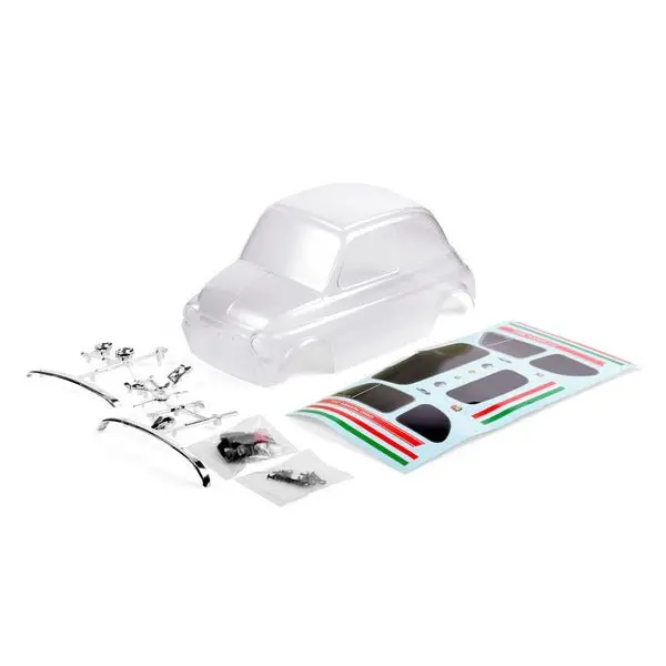 Cen Racing - Fiat Abarth 595 Clear Body Set W/ Decal (175Mm Wheelbase), For The Q & Mt Series 1