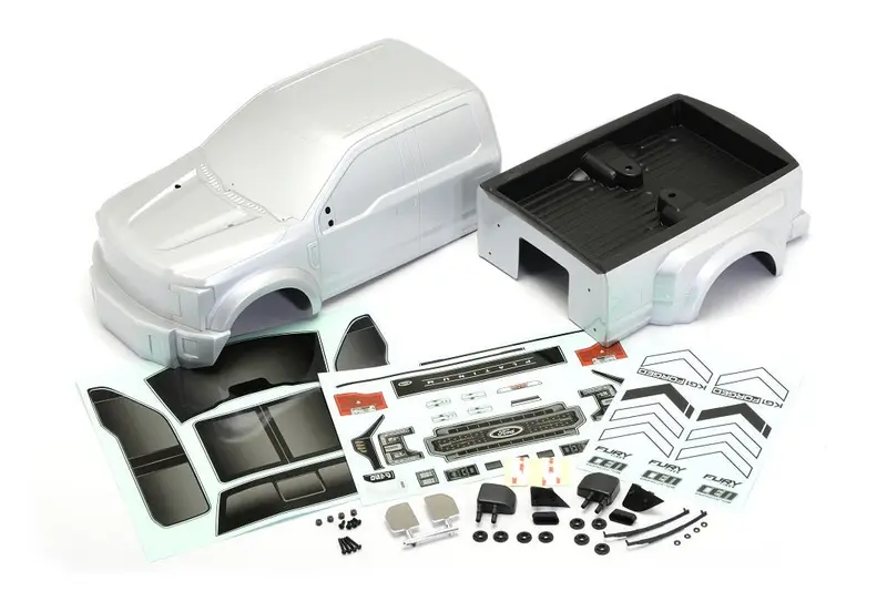 Cen Racing - Ford F-450 Sd Complete Body Set (Silver Mercury) 1