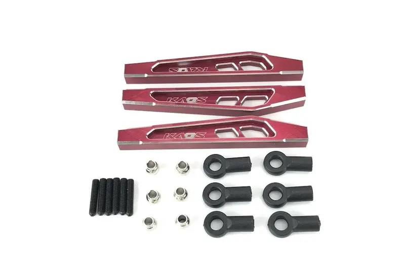 Cen Racing - Kaos Cnc Aluminum Front Upper & Lower Suspension Links (69Mm, Red) (3Pcs), F450 1