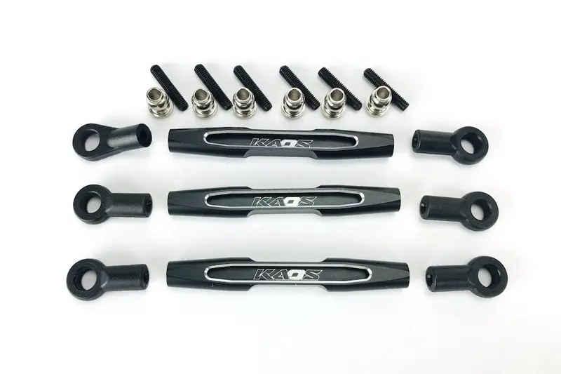 Cen Racing - Kaos Cnc Aluminum Panhard Bar & Steering Tie Rod (57Mm, Black) (3Pcs) F450 1