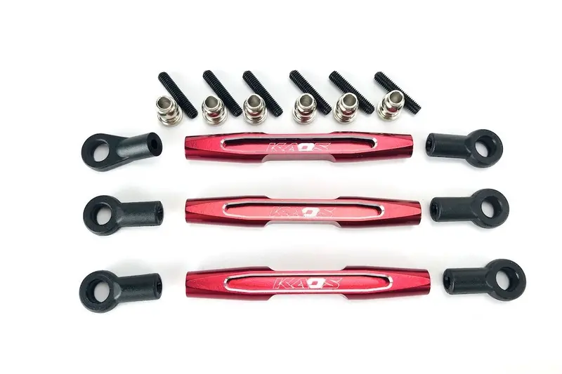Cen Racing - Kaos Cnc Aluminum Panhard Bar & Steering Tie Rod (57Mm, Red) (3Pcs) F450 1
