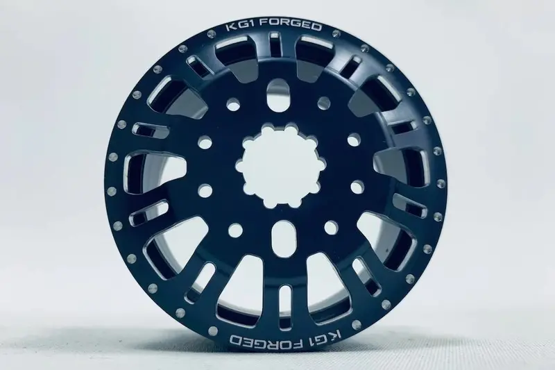 Cen Racing - Kg1 Kd004 Duel Rear Dually Wheel (Gunmetal Anodized, 2Pcs, W/Cap & Decal, Screws) 2