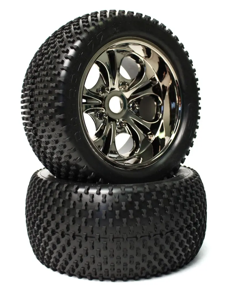 Cen Racing - "Sniper" Pre-Glued Wheels & Tires (1 Pr), For Colossus Xt 1