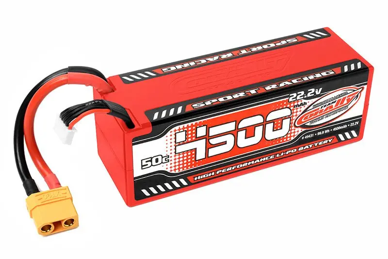 Corally - 4500Mah 22.2V 6S 50C Hardcase Sport Racing Lipo Battery With Hardwired Xt90 Connector 1