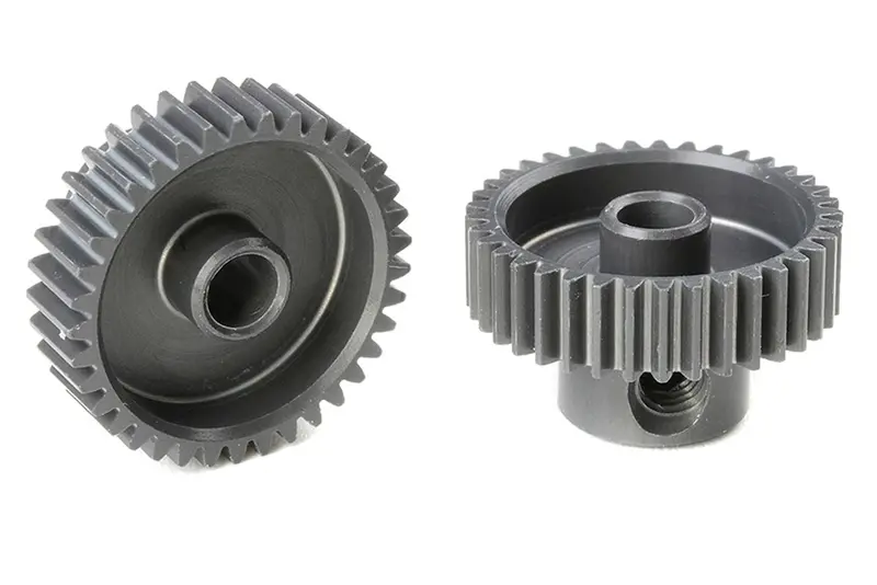 Corally - 64 Dp Pinion - Short - Hard Anodized Al7075 - 37 Teeth - Shaft Dia. 3.17Mm 1