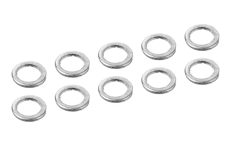 Corally - Aluminum Shim Ring - Id 3Mm - Od 4Mm - 0.5Mm - 10 Pcs 1