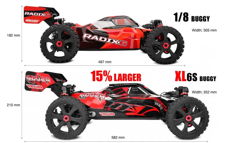 Corally - Asuga Xlr 6S Roller - Red, Large Scale 2