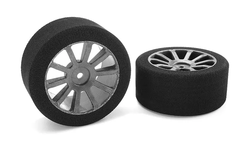 Corally - Attack Foam Tires, For 1/10 Gp Touring, 35 Shore, 30Mm Rear, Carbon Rims 1