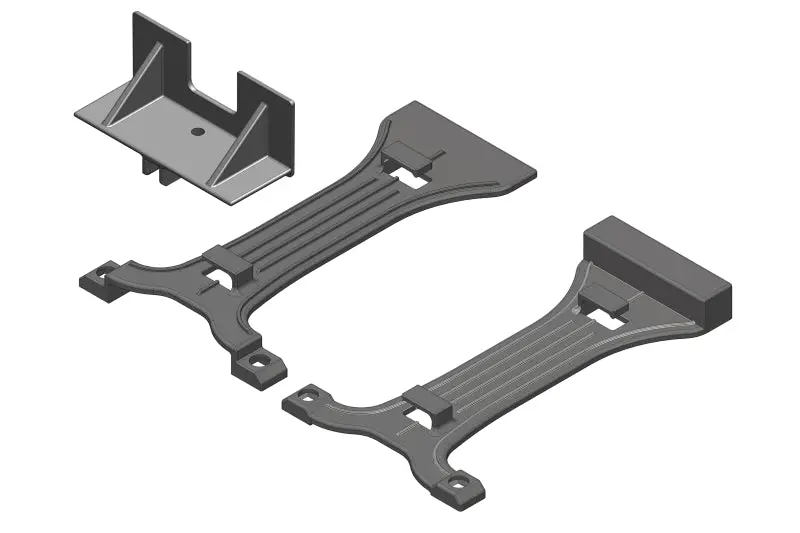 Corally - Battery Brace - 2S-3S - Composite - 1 Set: Mammoth, Moxoo, Triton 1