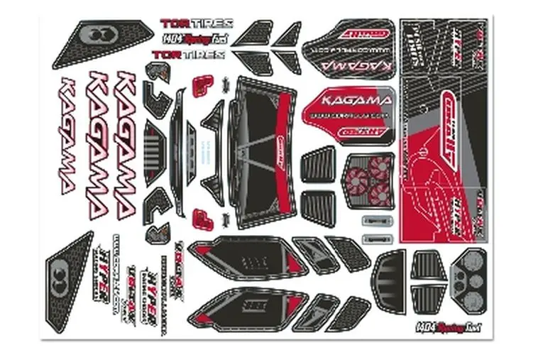 Corally - Body Decal Sheet - Kagama - Red - 1Pc 1