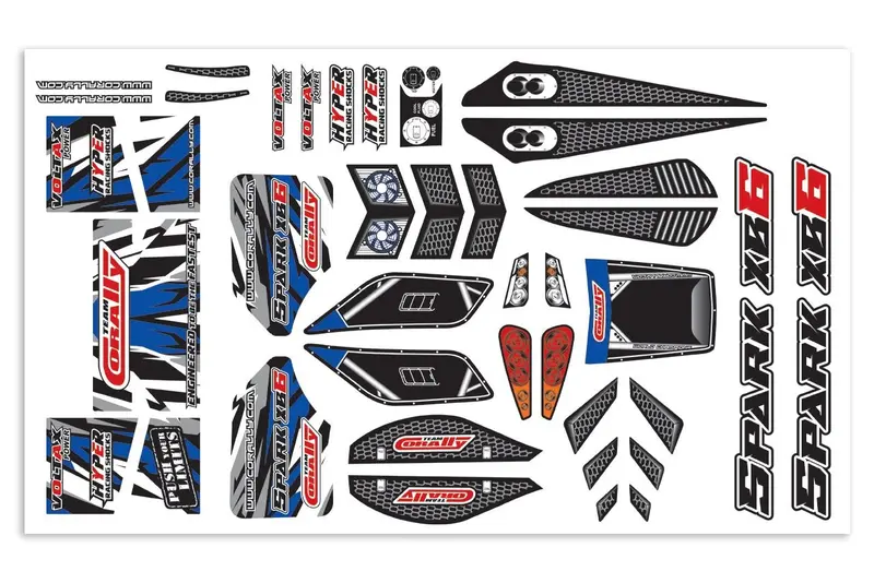 Corally - Body Decal Sheet, Spark Xb6, Blue, 1Pc 1