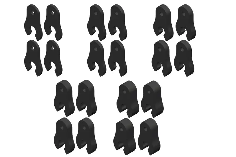 Corally - Caster Clips Set - 1 To 4.5Mm - 1 Set: Dementor, Kronos, Python, Shogun 1