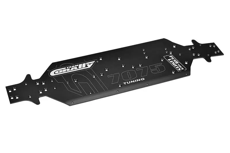 Corally - Chassis, Asuga Xlr, Swiss Made 7075 T6, 3Mm, Hard Anodized, Black, Made In Italy 1