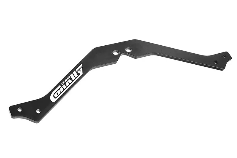 Corally - Chassis Brace, Asuga Xlr, Center Upper, Aluminum 3Mm, Black 1