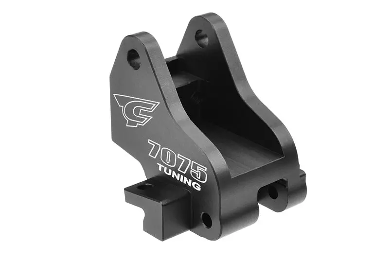 Corally - Chassis Brace Holder, Shock Tower Stiffener, Rear, Swiss Made 7075 T6, Black, Made In Italy 1