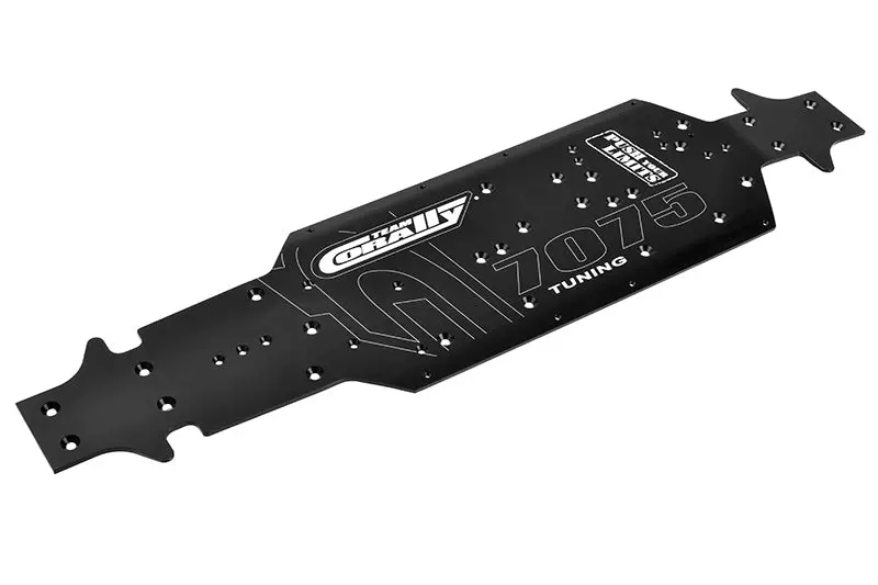 Corally - Chassis Lwb - Swiss Made 7075 T6 - 3Mm - Hard Anodized - Black - Made In Italy 1