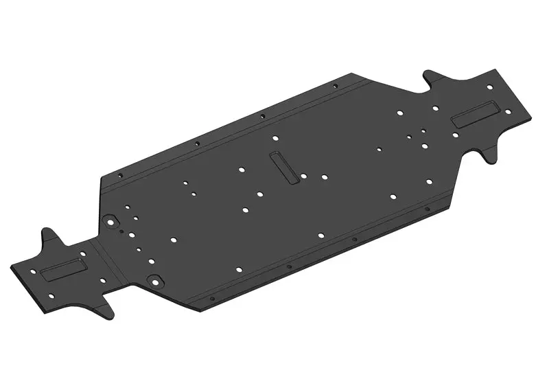 Corally - Chassis, Xl4s, Aluminum 3Mm, Black, 1Pc: Sketer 1