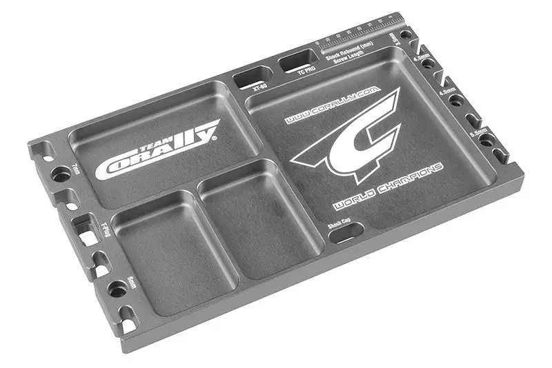 Corally - Cnc Aluminum Multi-Purpose Ultra Parts Tray; Titanium Color 1