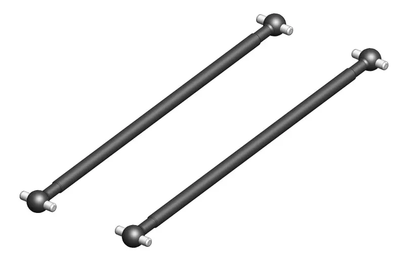 Corally - Drive Shaft - Rear - Steel - 2 Pcs: Mammoth, Moxoo, Triton 1