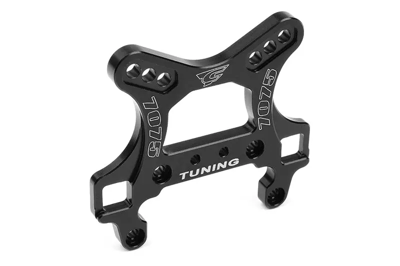 Corally - Front Shock Tower, 5Mm Swiss 7075 T6 Aluminum, Black, Fits Python Xp, Radix 4S, Radix 6S 1