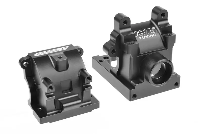 Corally - Gearbox Case Set - Swiss Made 7075 T6 - Black - Set 1