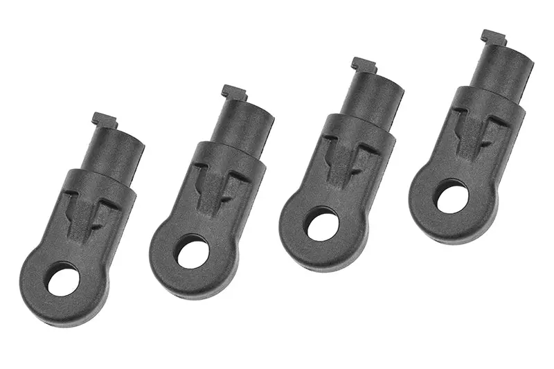 Corally - Hd Heavy Duty Shock End - Long - Composite - 4Pcs 1