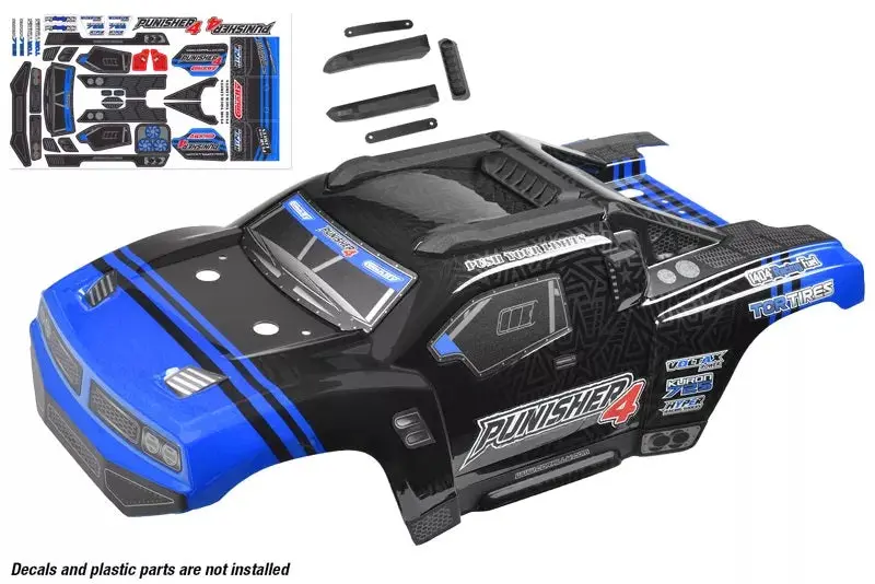 Corally - Polycarbonate Body - Punisher 4 - Painted - Cut - Decals - Color Blue - 1Pc 1