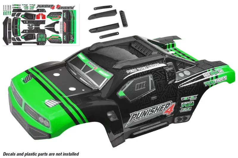 Corally - Polycarbonate Body - Punisher 4 - Painted - Cut - Decals - Color Green - 1Pc 1
