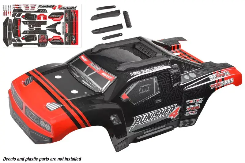 Corally - Polycarbonate Body - Punisher 4 - Painted - Cut - Decals - Color Red - 1Pc 1
