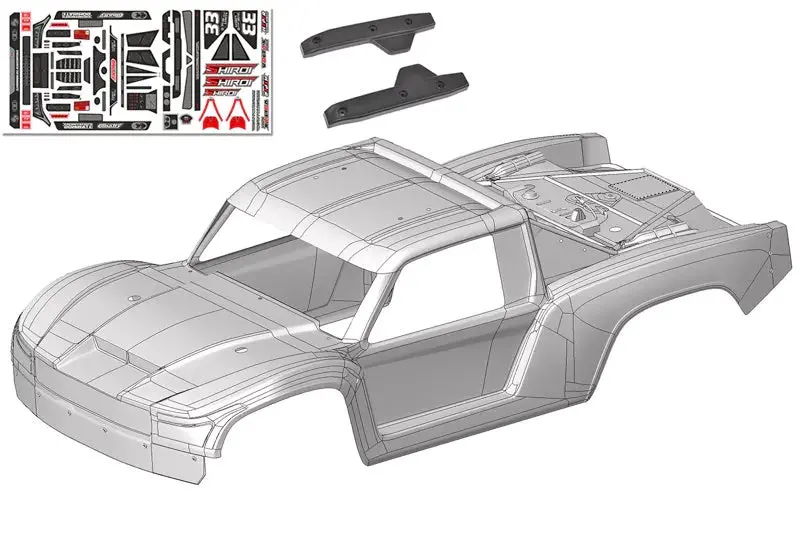 Corally - Polycarbonate Body - Shiroi - Clear - Cut - Decals - 1Pc 1