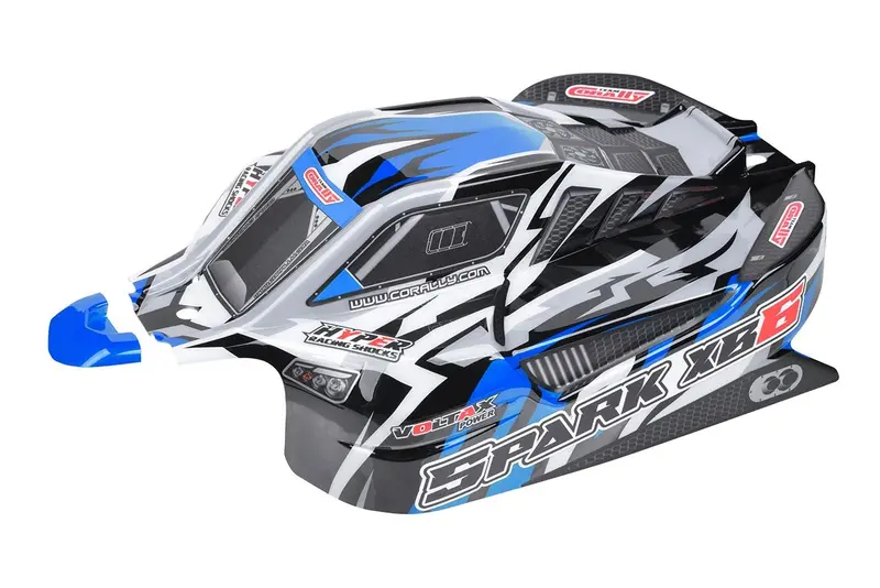 Corally - Polycarbonate Body, Spark Xb6, Blue, Cut Decal Sheet, 1Pc 1