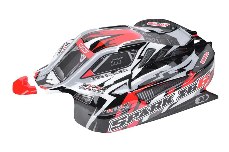 Corally - Polycarbonate Body, Spark Xb6, Red, Cut, Decal Sheet, 1Pc 1