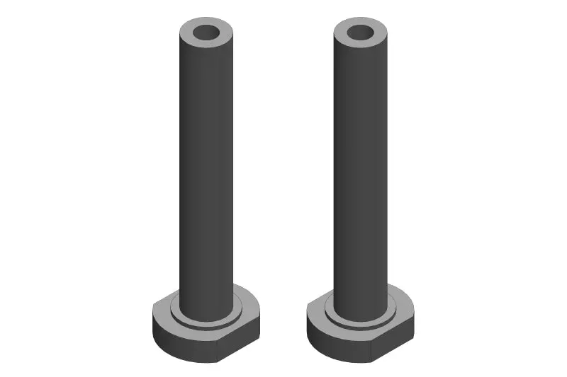 Corally - Servo Saver Post - Steel - 2 Pcs: Dementor, Kronos, Python, Shogun 1