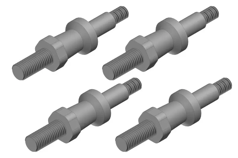 Corally - Shock Screw - Steel - 4 Pcs: Dementor, Kronos, Python, Shogun 1