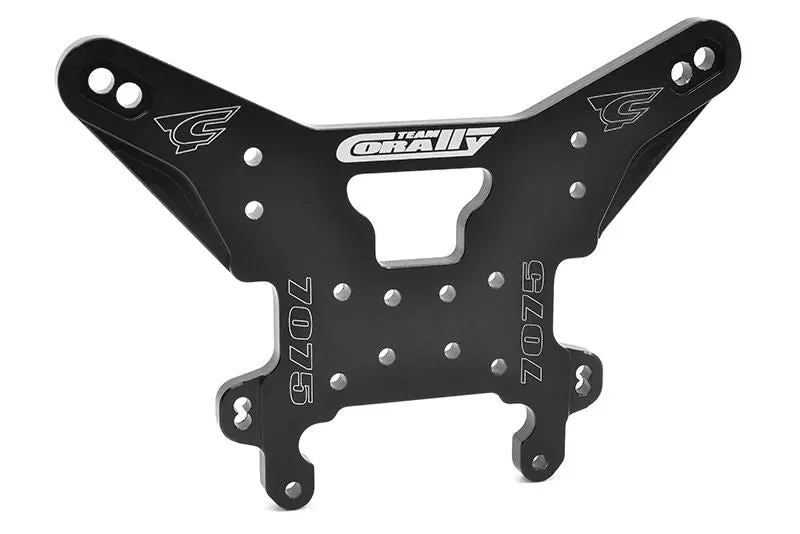 Corally - Shock Tower, Asuga Xlr, Rear, Swiss Made 7075 T6, 5Mm, Hard Anodized, Black, Made In Italy 1