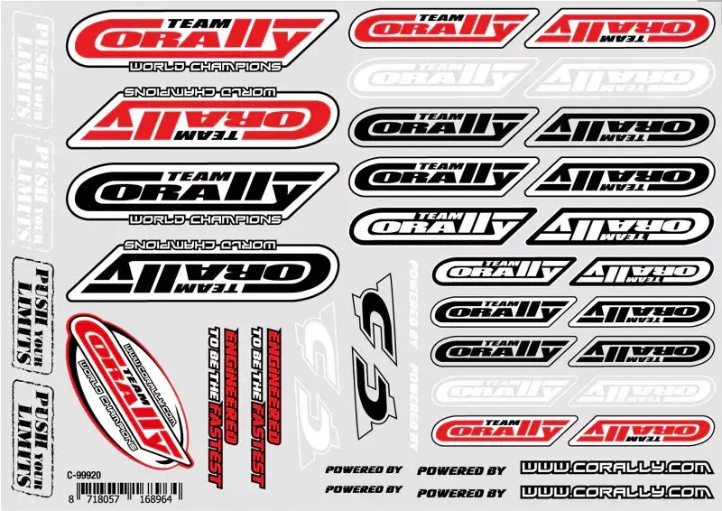 Corally - Sponser Sticker Sheet, Precut - 210X148mm - 1Pc 1