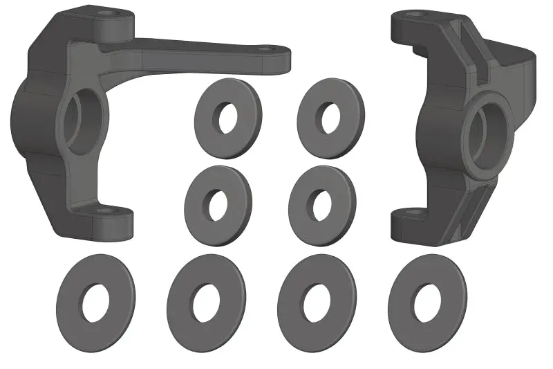 Corally - Steering Block - Left/Right - Composite - 1 Set: Mammoth, Moxoo, Triton 1