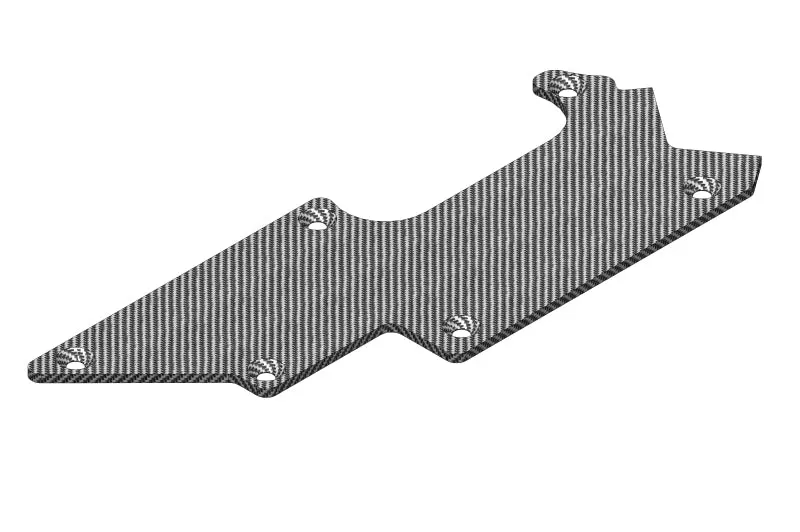 Corally - Suspension Arm Stiffener - Left Rear - Graphite 3Mm - 1 Pc 1