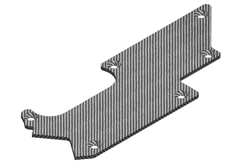 Corally - Suspension Arm Stiffener - Right Rear - Graphite 3Mm - 1 Pc 1