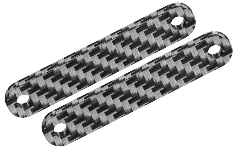 Corally - Team Chassis Brace Stiffener - Front - Graphite 2.5Mm - 2 Pcs, Python 1