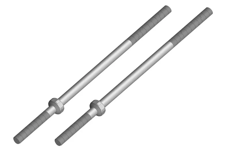 Corally - Turnbuckle 80 Mm - M3 - Steel - 2 Pcs: Mammoth, Moxoo, Triton 1