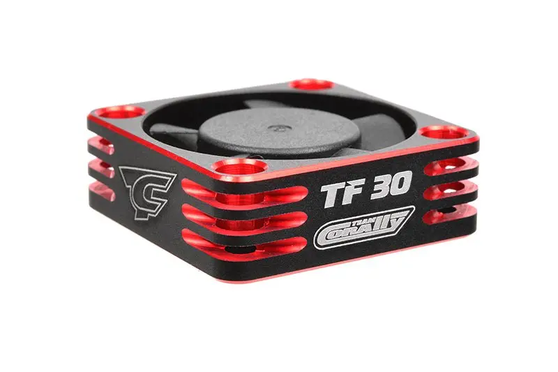 Corally - Ultra High Speed Cooling Fan Tf-30 W/Bec Connector - 30Mm Color Black -Red 1
