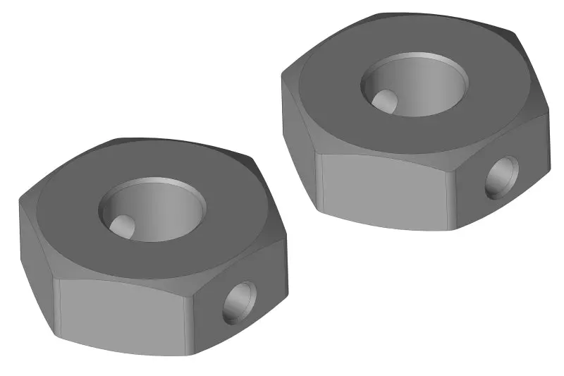 Corally - Wheel Hex Adapter - Rear - Aluminum - 2 Pcs: Mammoth, Moxoo, Triton 1